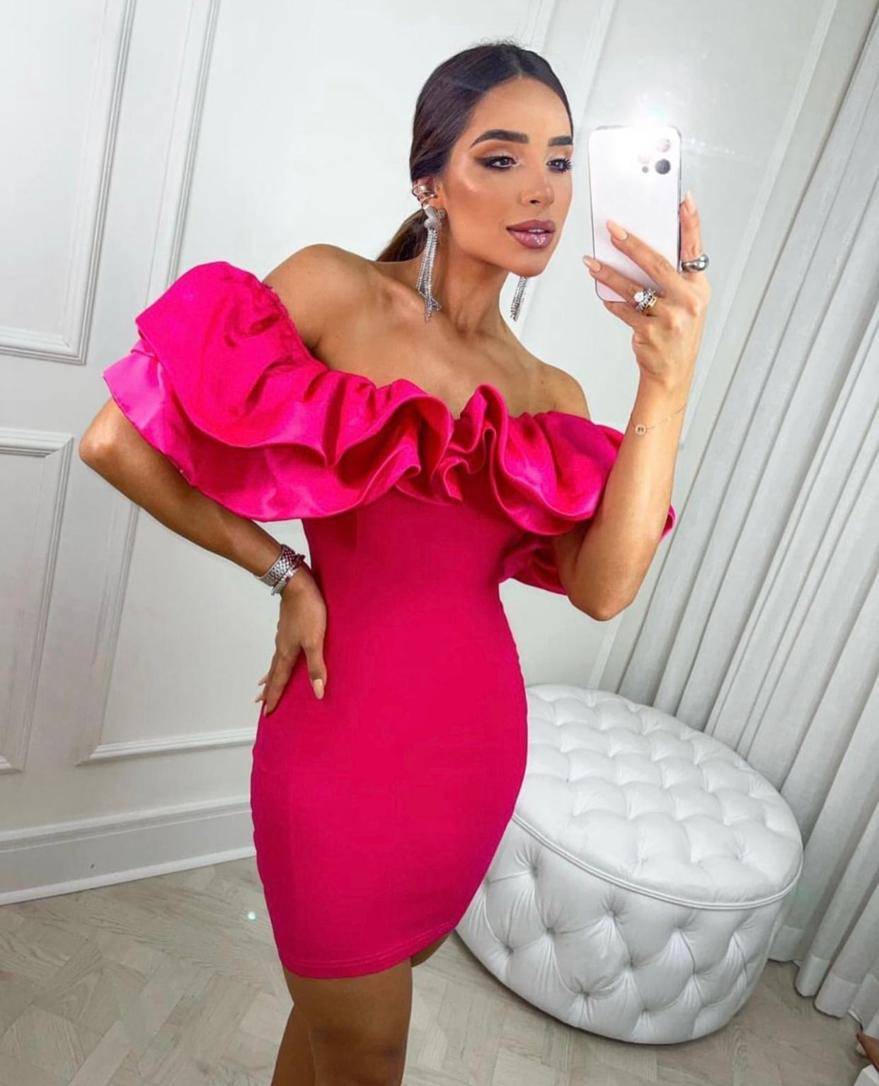 Traje de Volante Off Shoulder