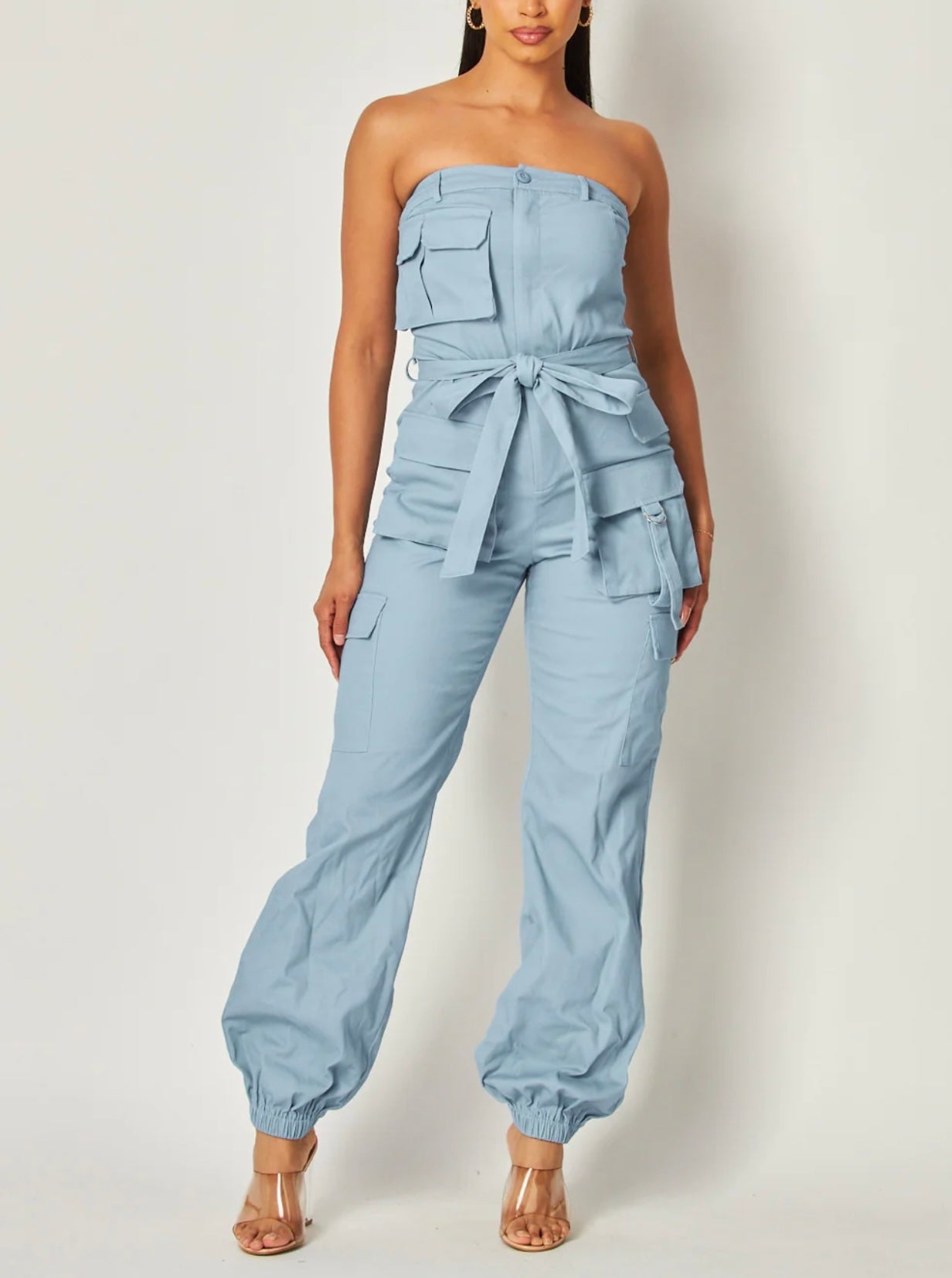 Jumpsuit Strapless Cargo