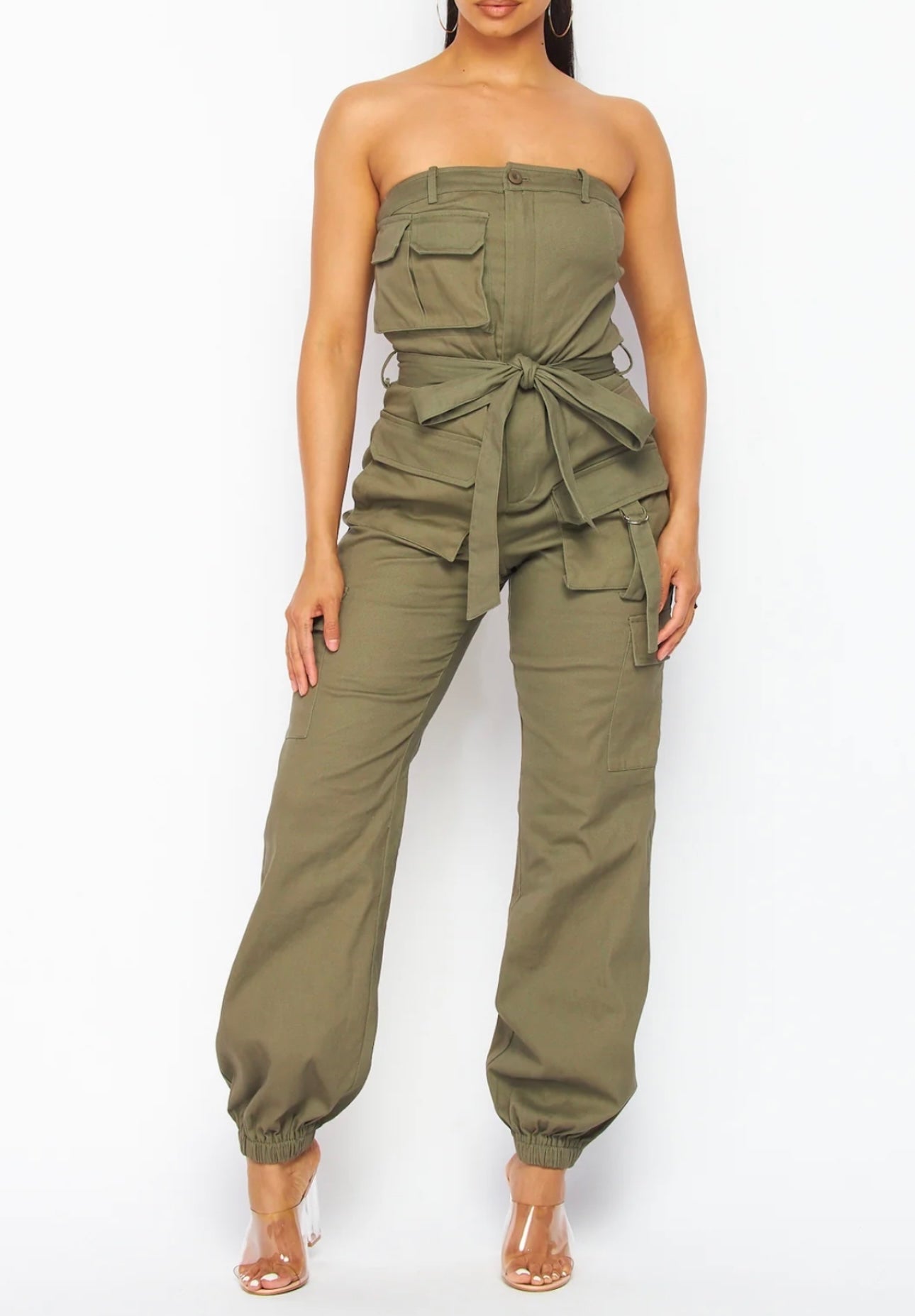 Jumpsuit Strapless Cargo