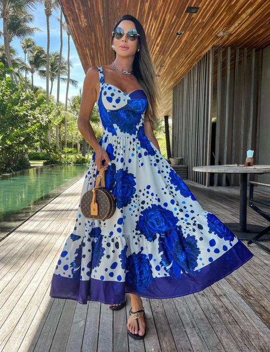 Floral Blue Dress