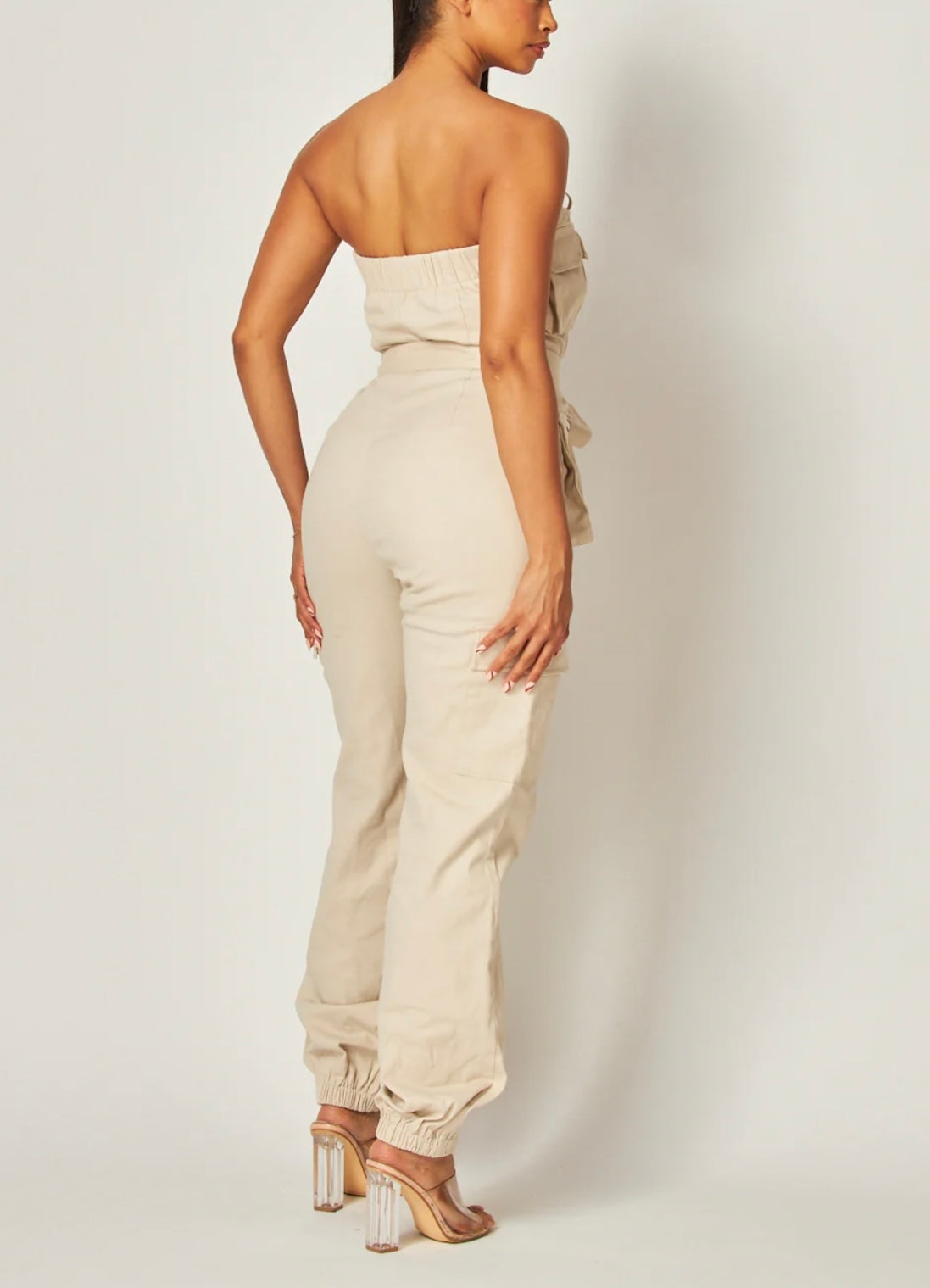 Jumpsuit Strapless Cargo