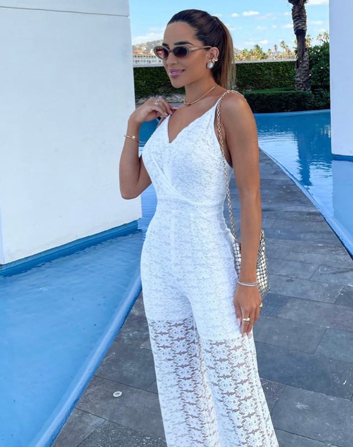 Jumpsuit Encaje Blanco