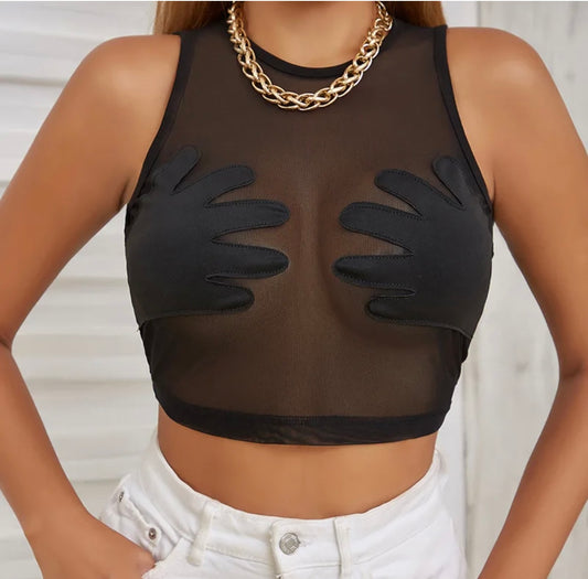 Sexy Hand Crop Tops