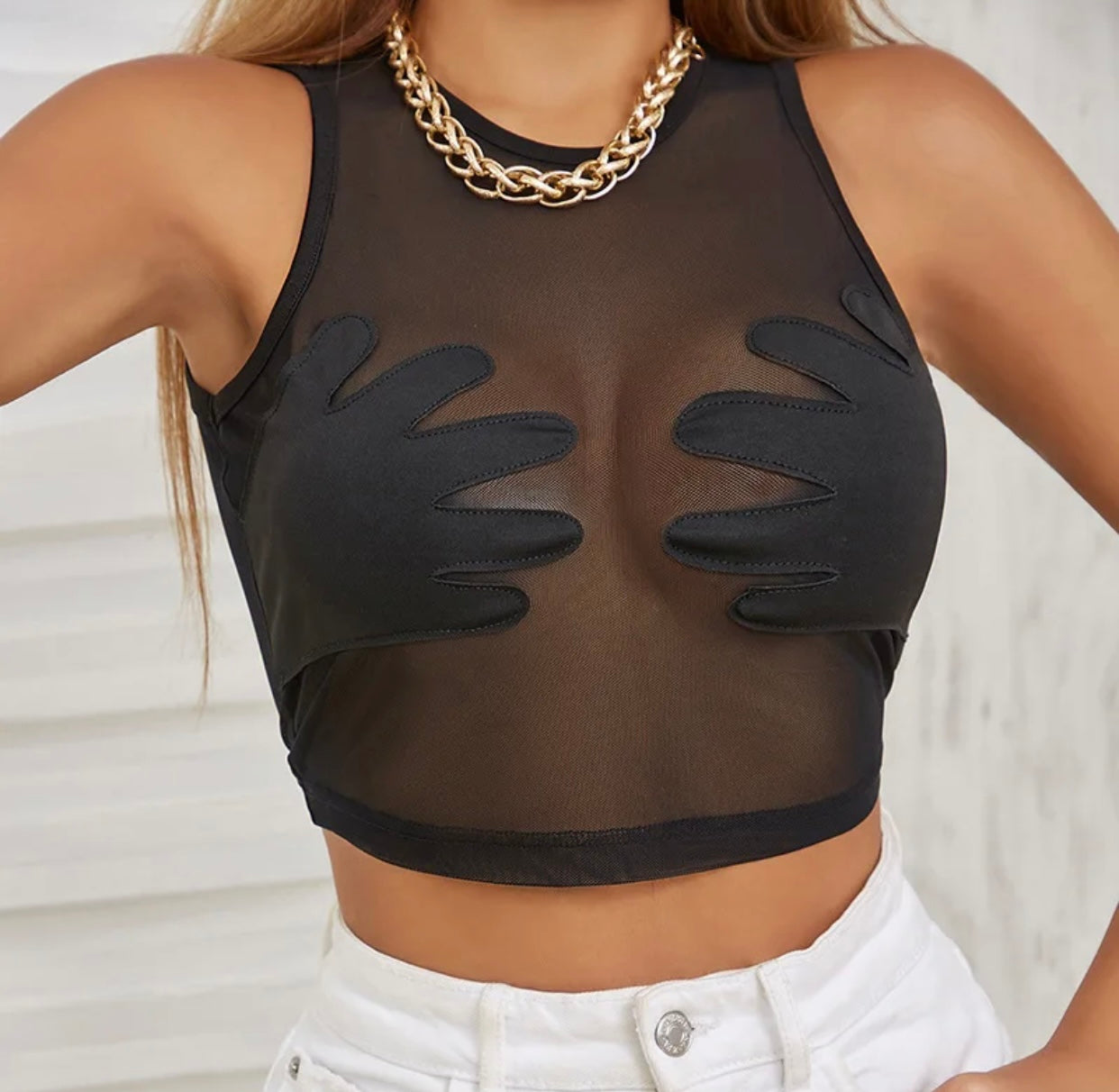 Sexy Hand Crop Tops