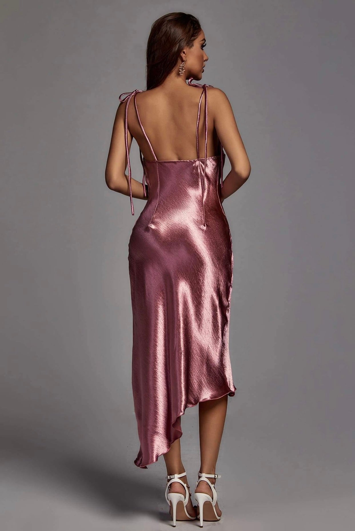 Maxi Dress Metallic Pink